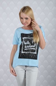 Bluzka z napisem Hello Weekend!