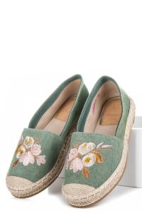 ESPADRYLE Z HAFTEM CNB3A369GR Zielony