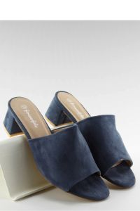 ZAMSZOWE KLAPKI NA OBCASIE BL212 BLUE
