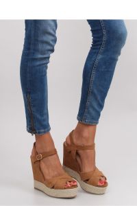 SANDAŁKI ESPADRYLE NA KOTURNIE MW-5A5730 CAMEL