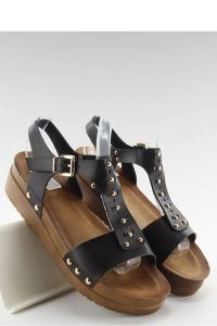 WYGODNE SANDAŁKI NA GRUBEJ PODESZWIE 568-5 BLACK
