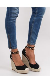 ESPADRYLE Z ĆWIEKAMI NA PLATFORMIE 100-727 SC-1 BLACK