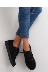 TRAMPKI Z ATŁASOWYMI SZNURÓWKAMI NB120P BLACK