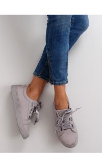 TRAMPKI Z ATŁASOWYMI SZNURÓWKAMI NB120P GREY