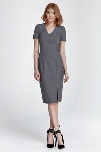 Sukienka z zamkiem na plecach S83 Grey