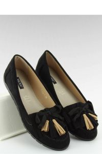 ZAMSZOWE MOKASYNY Z FRĘDZELKIEM 7122 BLACK