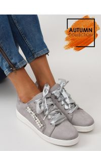 BUTY SPORTOWE Z PEREŁKAMI 7173 GREY