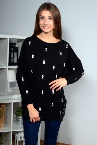 Bluzka luźna z literkami