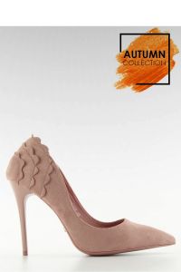 SZPILKI ZAMSZOWE Z FALBANKĄ LE031 PINK
