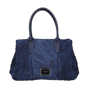 Granatowa oryginalna markowa pikowana Monnari z marszczeniami BAG A740-013 J16