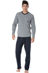 Piżama Męska Model SAM-PY 098 Grey Melange