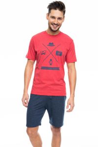 Piżama Męska Model SAM-PY 079 Red Melange