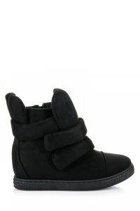 SNEAKERSY NA RZEPY 16-242B Czarny