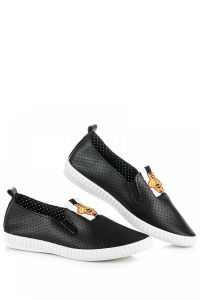 CZARNE TRAMPKI DAMSKIE 1803NO Czarny