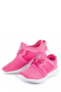 BUTY SPORTOWE NA WIĄZANIE 201621F_W Różowy