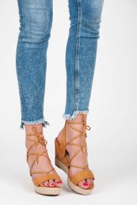 ESPADRYLE NA KOTURNIE Z WIĄZANIEM 3A364C