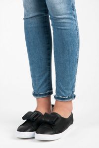 STYLOWE TRAMPKI Z KOKARDĄ 5316B Czarny