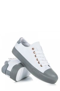TEKSTYLNE TRAMPKI 8-85W_G Biały