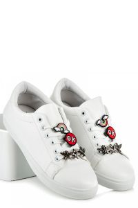 BIAŁE TRAMPKI Z OZDOBAMI 8221-41W Biały