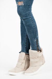 ZAMSZOWE BUTY NA KOTURNIE AF-101BE