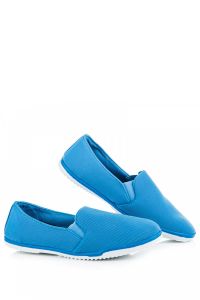 NIEBIESKIE TEKSTYLNE TRAMPKI AH17-7979BL Niebieski