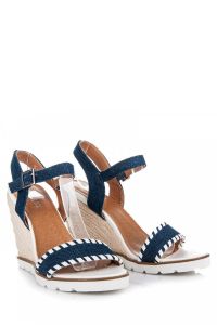 JEANSOWE ESPADRYLE NA KOTURNIE BL-6240BL Niebieski