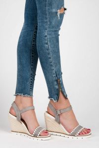 ESPADRYLE NA KOTURNIE BL-6240G Szary