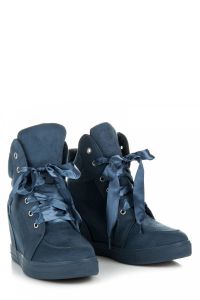 ZAMSZOWE SNEAKERSY Z OCIEPLENIEM C-7112BL Niebieski