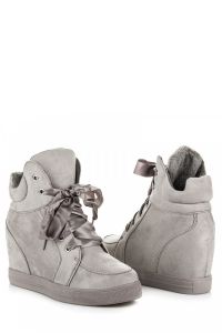 ZAMSZOWE SNEAKERSY Z OCIEPLENIEM C-7112G Szary