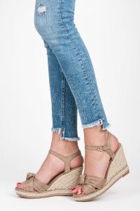 ESPADRYLE NA KOTURNIE Z PLATFORMĄ C16-3BE