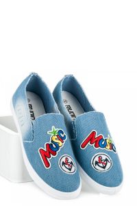 SLIPONY Z NASZYWKAMI FC-V203BL Niebieski