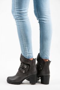BOTKI WYSOKIE NA RZEP HX18-2564G Szary