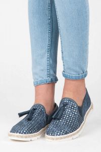 AŻUROWE SLIPONY ESPADRYLE K1715006JE Niebieski