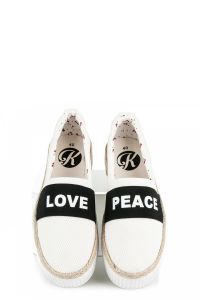 ESPADRYLE LOVE  PEACE K1720503BLA Biały