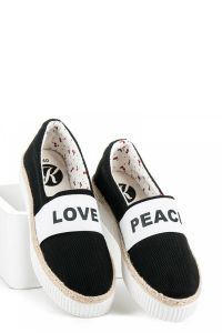 ESPADRYLE LOVE  PEACE K1720503NE Czarny