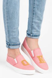 SLIP ONY Z NASZYWKAMI K1720603RO Różowy