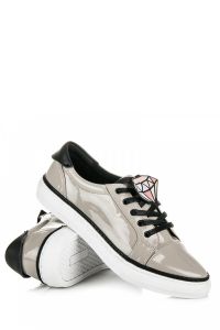 LAKIEROWANE TRAMPKI Z DIAMENTEM KA15-5G Szary