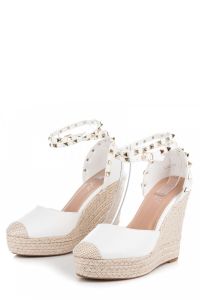 ESPADRYLE NA KOTURNIE Z DŻETAMI LL92W Biały