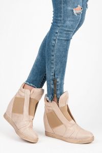 ZAMSZOWE SNEAKERSY Z GUMKĄ LT16261BE