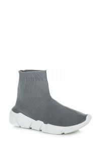 SPORTOWE BUTY ZE SKARPETĄ NB122G Szary