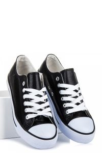 WIĄZANE TENISÓWKI BLACK TL12-24B Czarny