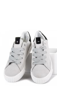 BUTY SPORTOWE NA PLATFORMIE W-3066BE Szary