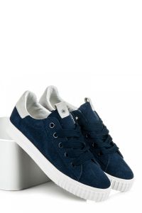 BUTY SPORTOWE NA PLATFORMIE W-3066BL Niebieski