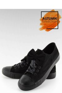 KLASYCZNE TRAMPKI Z KOKARDKĄ BY-025 BLACK