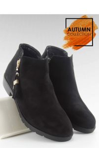 SZTYBLETY DAMSKIE ZAMSZOWE 8565 BLACK