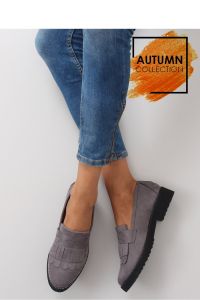 MOKASYNY DAMSKIE WYSOKA PODESZWA F173P GREY