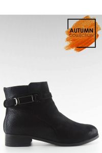 BOTKI SZTYBLETY ZAMSZOWE W148 BLACK