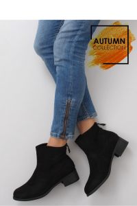 BOTKI SZTYBLETY ZAMSZ W117 BLACK