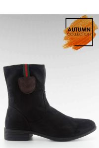 BOTKI ZAMSZOWE PŁASKA PODESZWA PT9853 BLACK