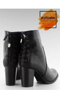 BOTKI NA OBCASIE OZDOBNE SZNUROWANIE C288 BLACK